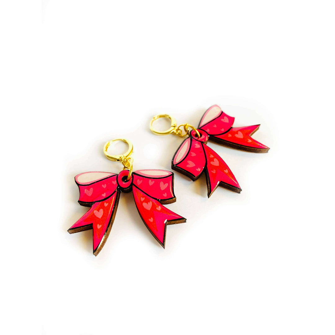 Big bow earrings statement earrings summer earrings big