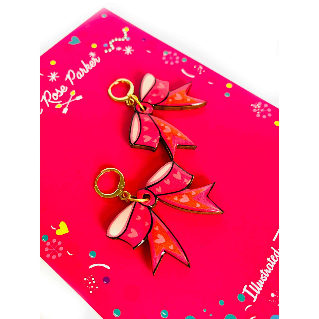 Big bow earrings statement earrings summer earrings big