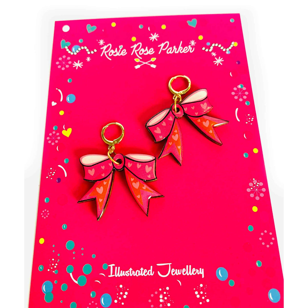 Big bow earrings statement earrings summer earrings big