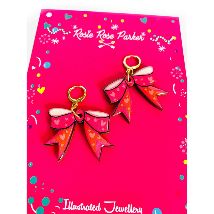 Big bow earrings statement earrings summer earrings big