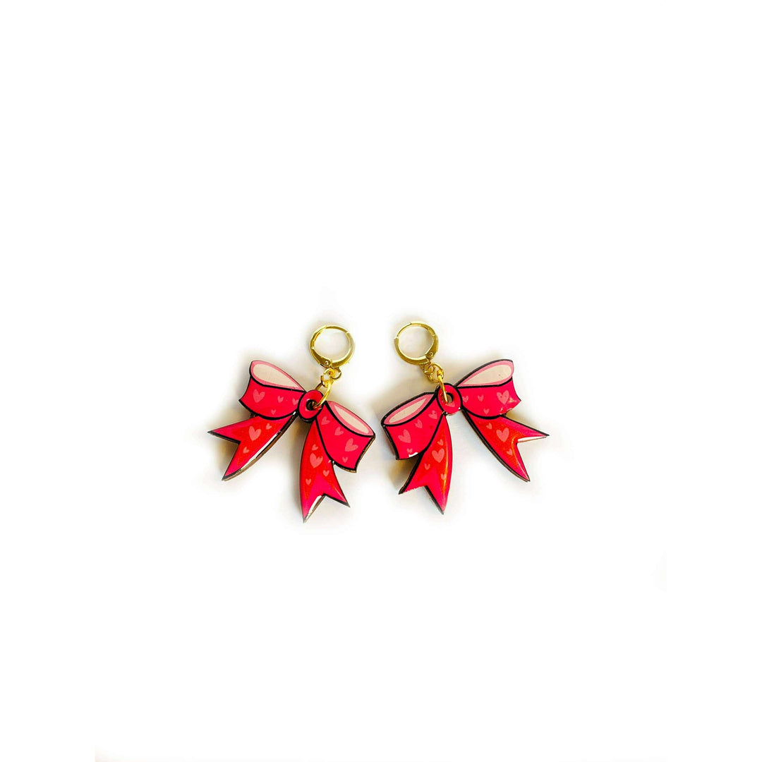 Big bow earrings statement earrings summer earrings big