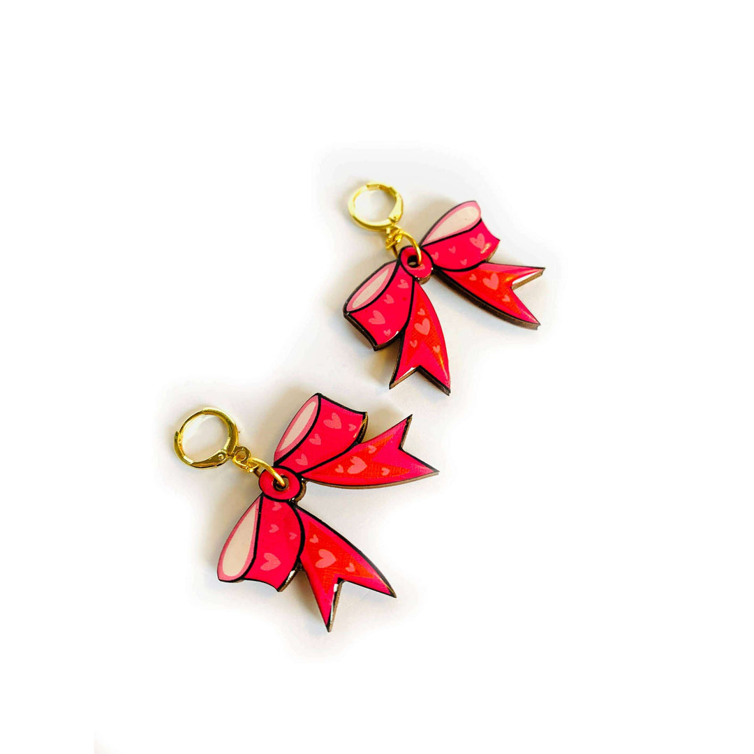 Big bow earrings statement earrings summer earrings big