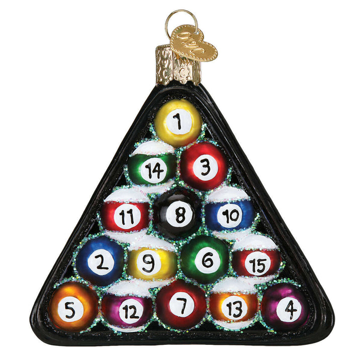 Old World Christmas Billiard Balls Blown Glass Ornament