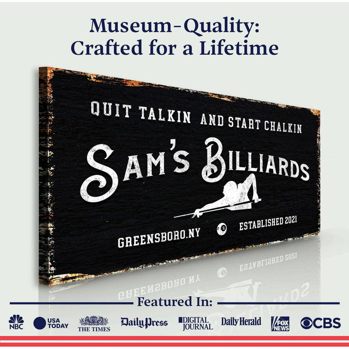Billiards Room Sign