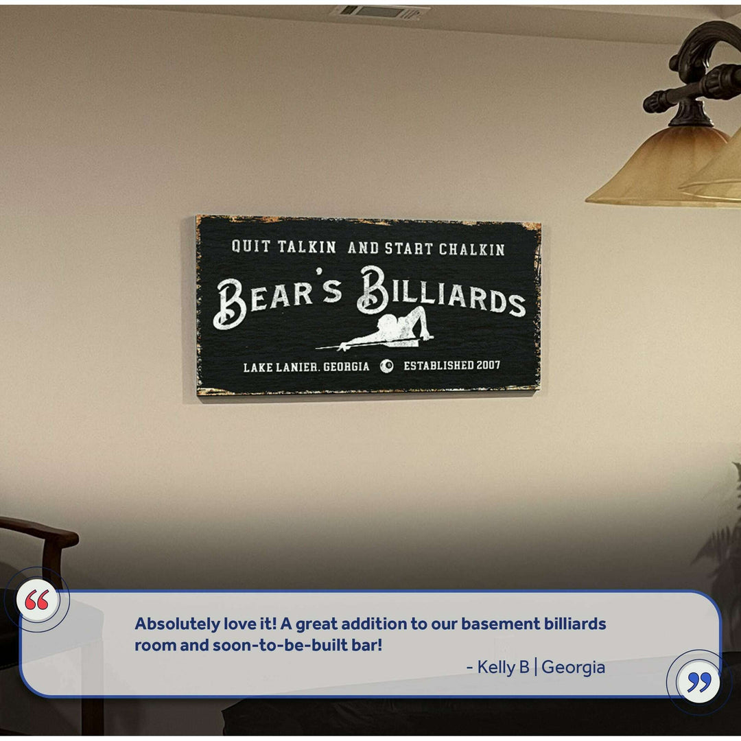 Billiards Room Sign