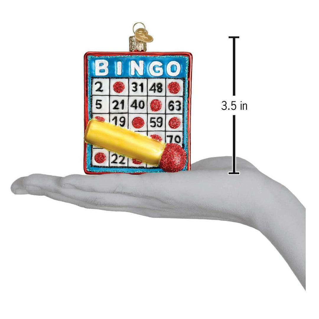 Old World Christmas Bingo Blown Glass Ornament