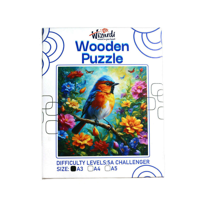 Bird in the Garden - Jigsaw Wooden Puzzle by Wizardi F07N9-11