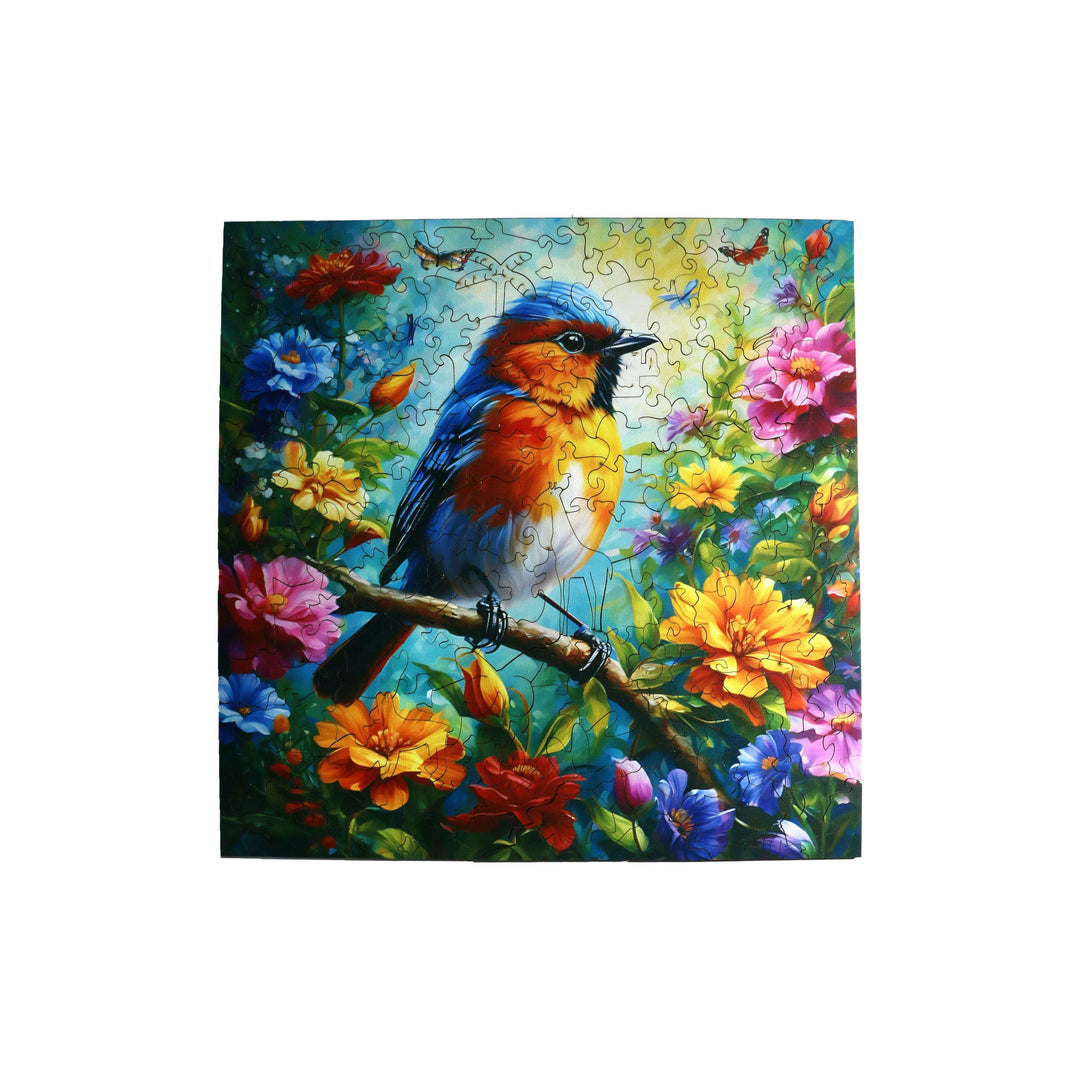 Bird in the Garden - Jigsaw Wooden Puzzle by Wizardi F07N9-11