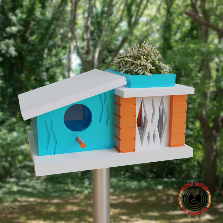 Midcentury Modern Birdhouse The Addison