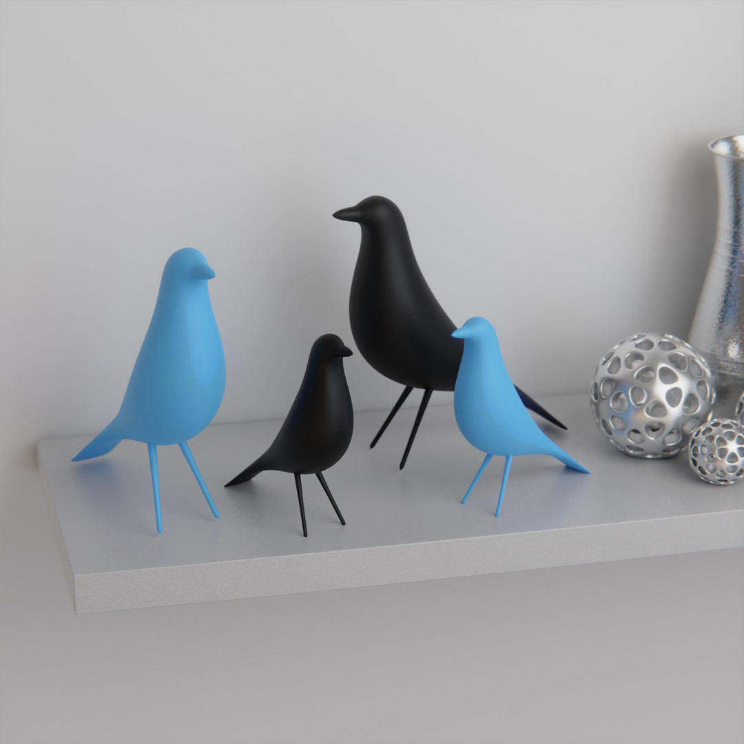 MCM Minimalist Bird Family (Set of 4)