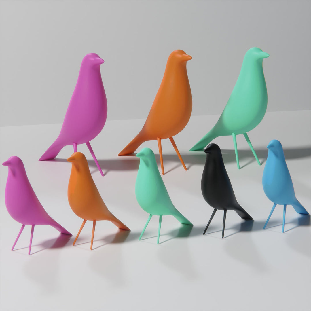 MCM Minimalist Bird Family (Set of 4)