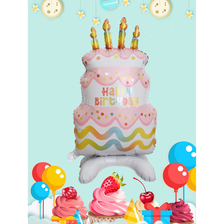 Birthday Cake Standing Foil Balloon Decoration F07M1-13