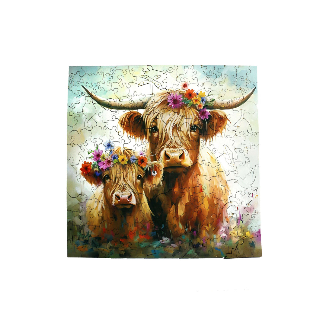 Bison - Jigsaw Wooden Puzzle by Wizardi F07N9-4
