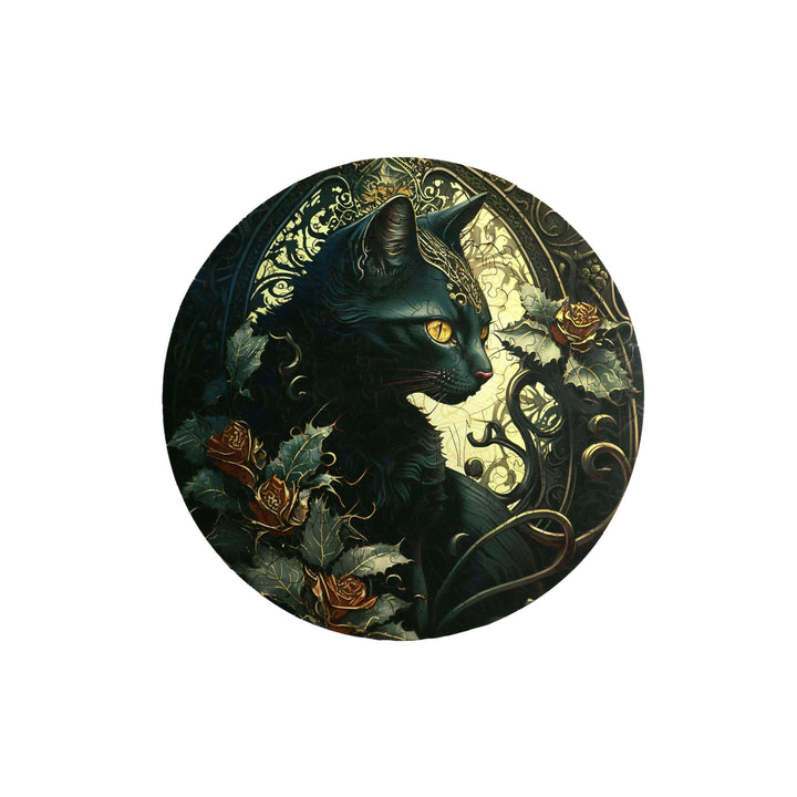 Black Cat - Jigsaw Wooden Puzzle by Wizardi F07N9-30