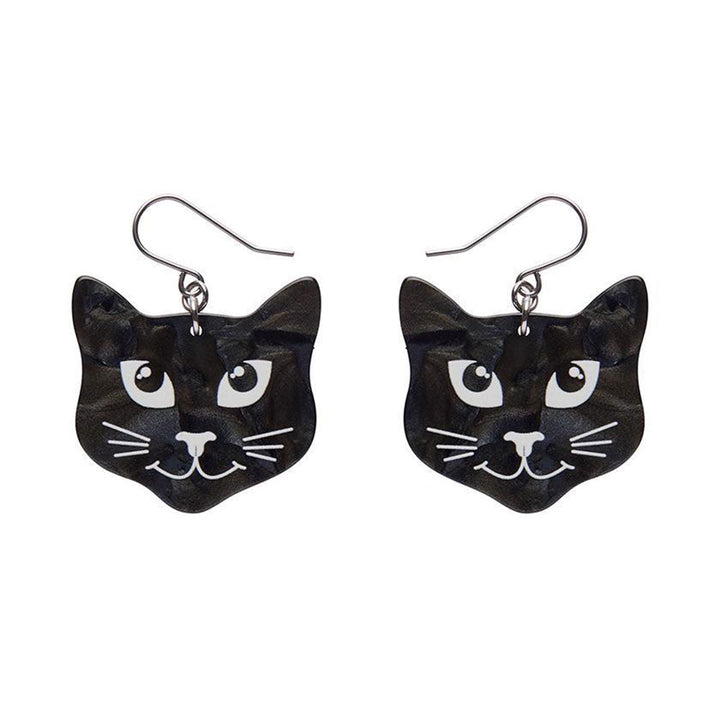 Black Cat Drop Earrings - Black (3 Pack) by Erstwilder image