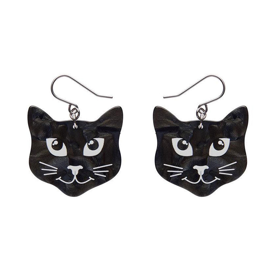 Black Cat Drop Earrings - Black (3 Pack) by Erstwilder image