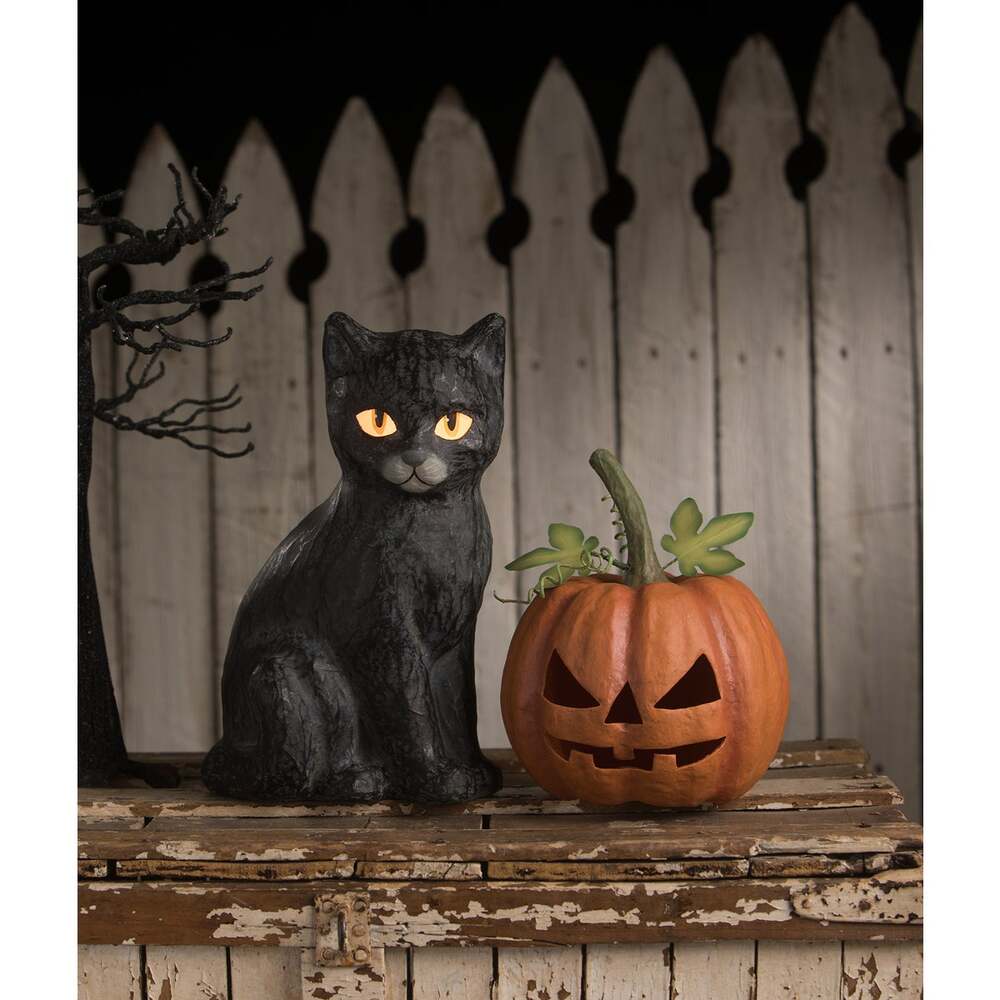 Black Cat Jack O'Lantern by Bethany Lowe Designs 1