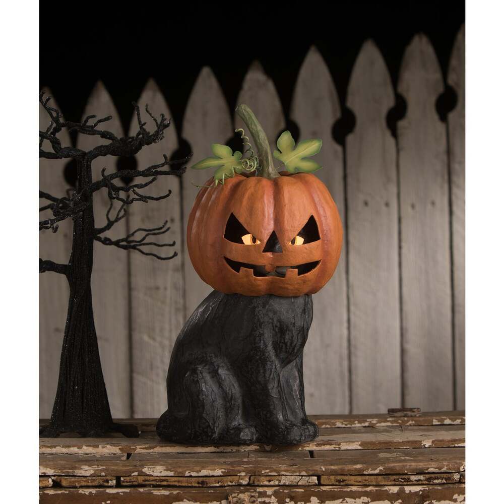 Black Cat Jack O'Lantern by Bethany Lowe Designs