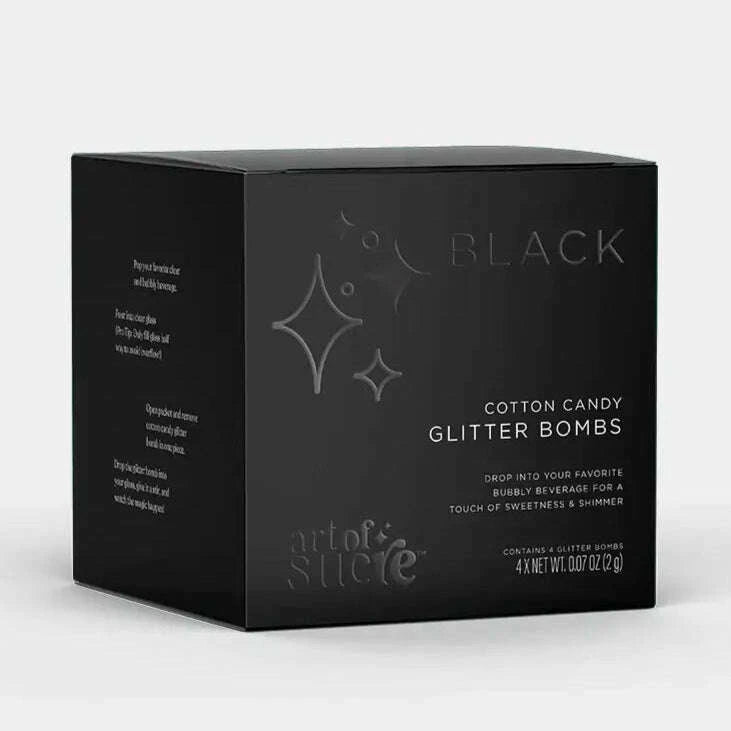 Black Cotton Candy Drink Glitter Bombs
