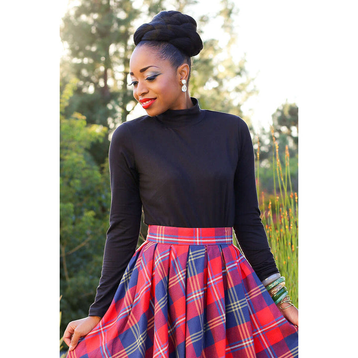 Black Mock Neck Top - 1X only