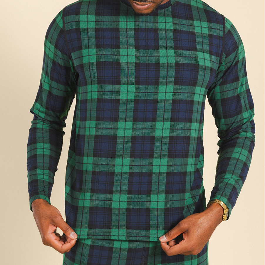 The Black Watch | Tartan Plaid SleepDeep™ Men’s Long Sleeve Pajama Shirt