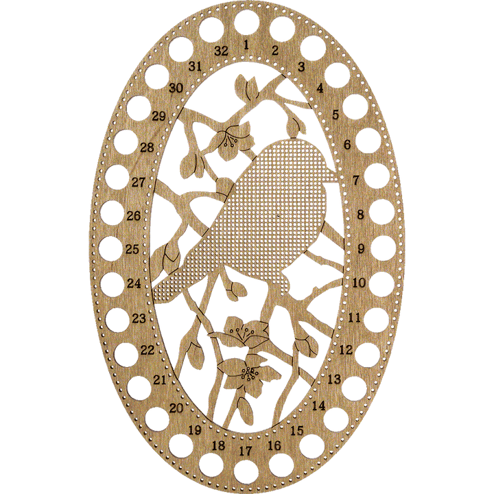 Blank for embroidery with thread on wood FLHW-014