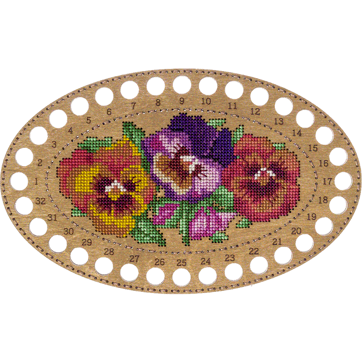 Blank for embroidery with thread on wood FLHW-015