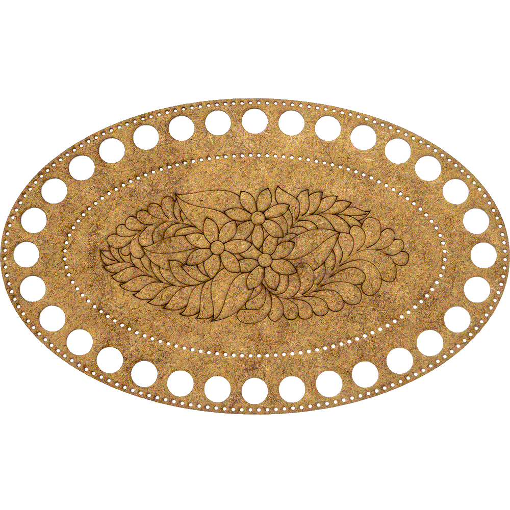 Blank for embroidery with thread on wood FLHW-015