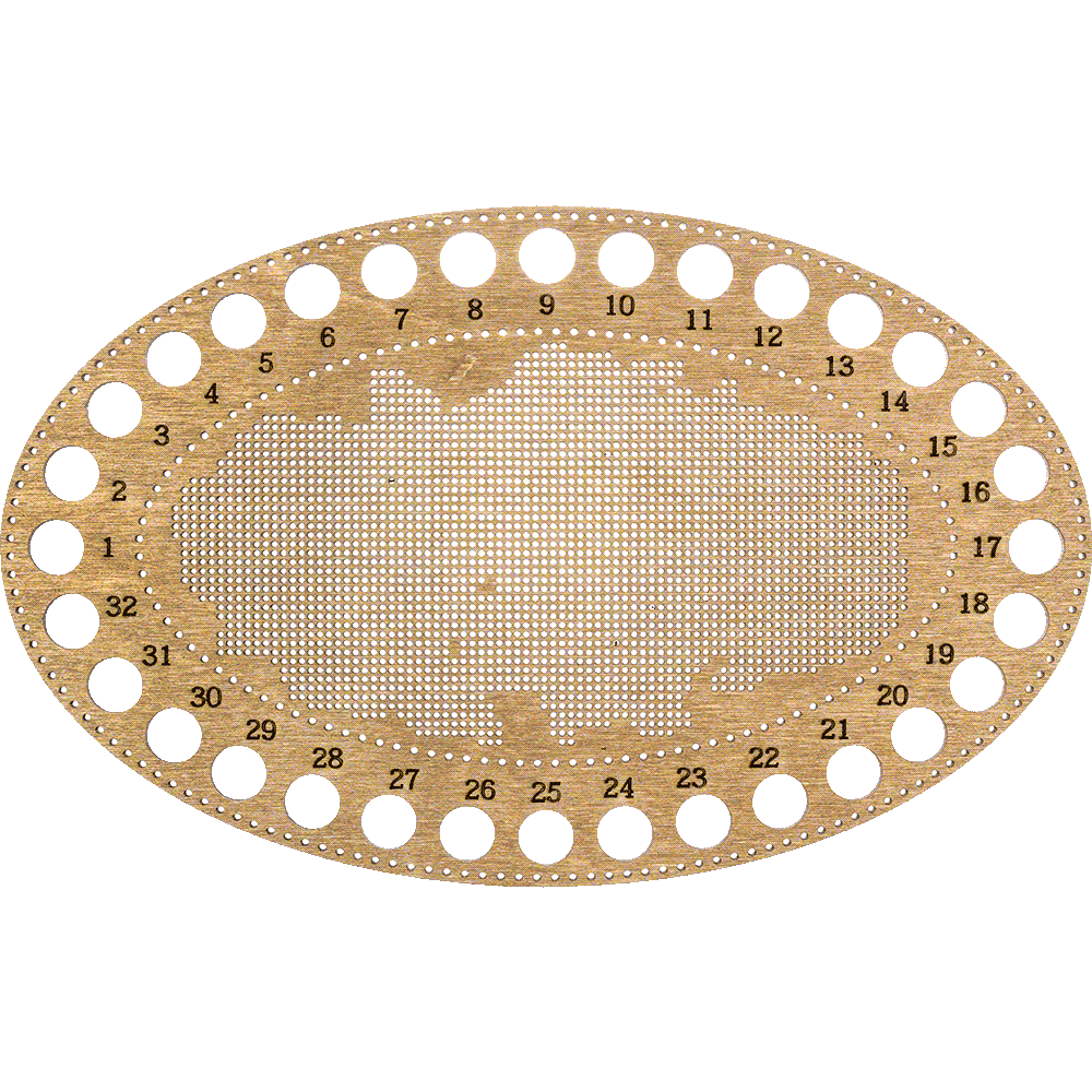 Blank for embroidery with thread on wood FLHW-015