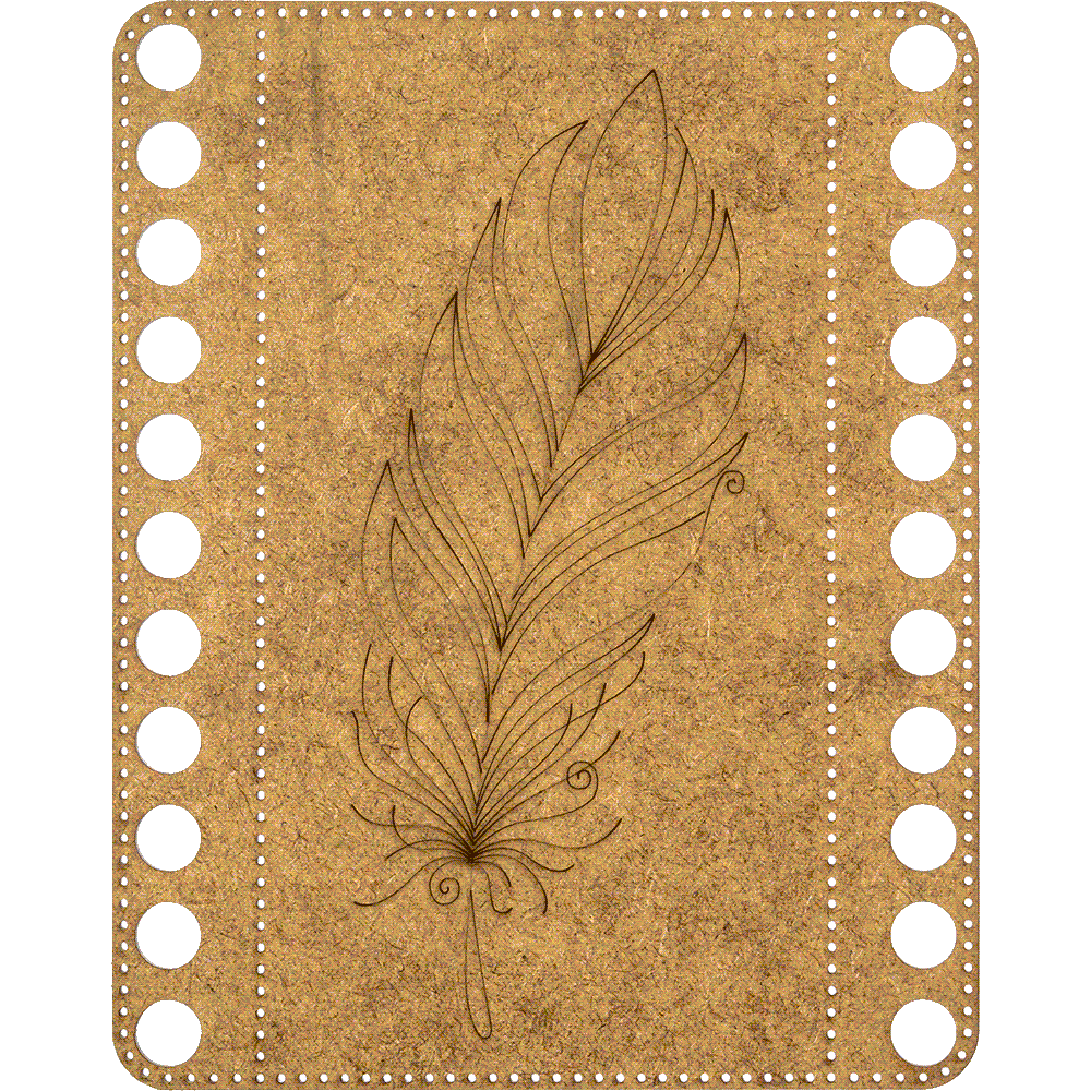 Blank for embroidery with thread on wood FLHW-016