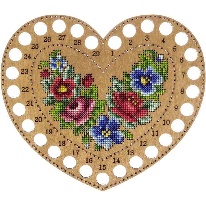 Blank for embroidery with thread on wood FLHW-017