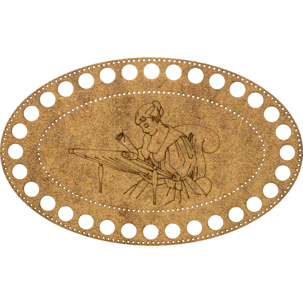 Blank for embroidery with thread on wood FLHW-018