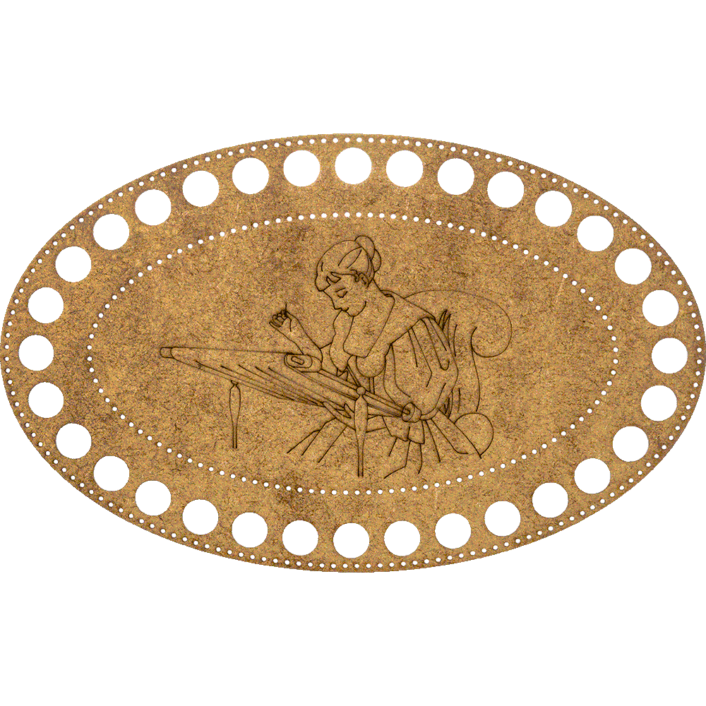 Blank for embroidery with thread on wood FLHW-018