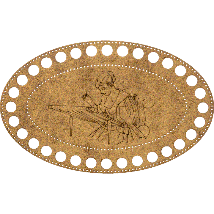 Blank for embroidery with thread on wood FLHW-018
