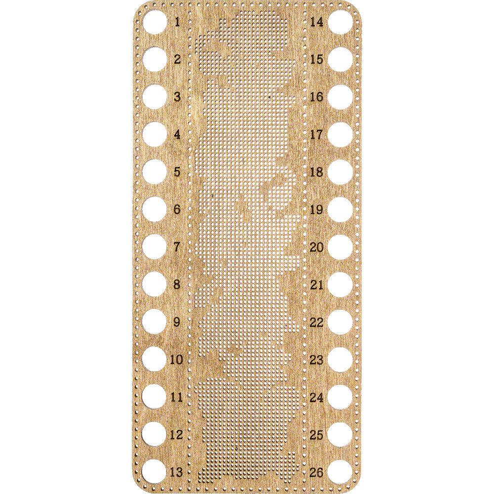 Blank for embroidery with thread on wood FLHW-019
