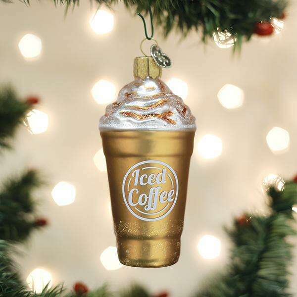 Old World Christmas Blended Coffee Blown Glass Ornament