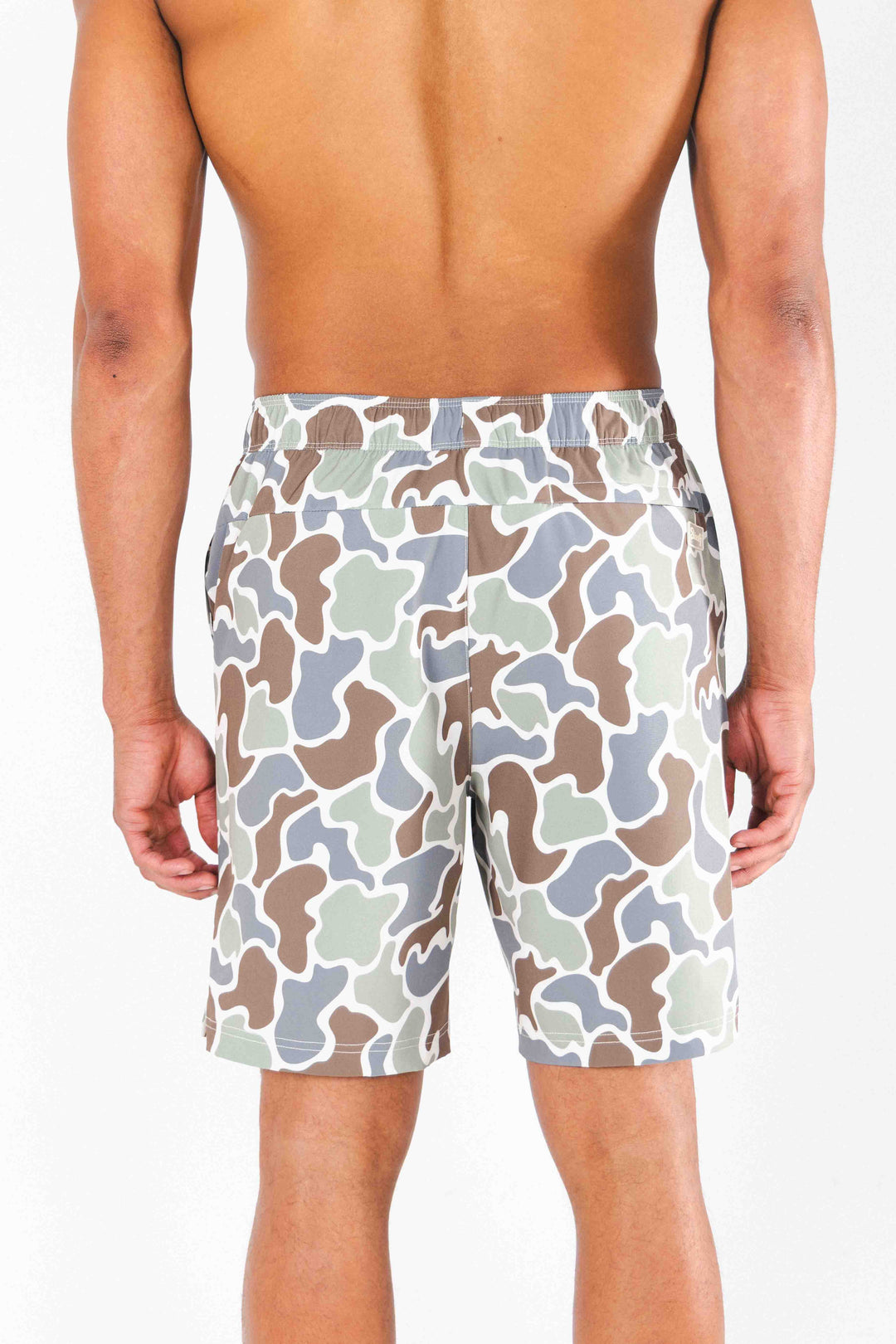 The Blender | Grey Duck Camo Ball Hammock® Pouch 8" Swim Trunks