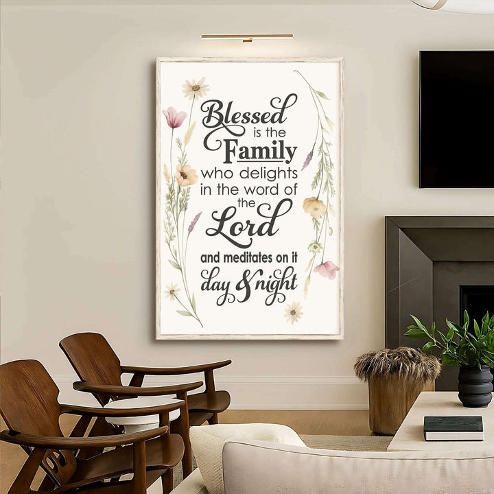 Blessed Is The Family Faith Sign