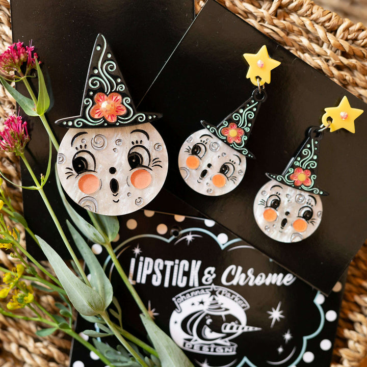 Bloomin' Luna Witch Brooch by Lipstick & Chrome – view 4