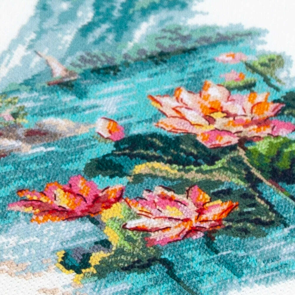 Blooming Lotuses 70-01 Counted Cross-Stitch Kit