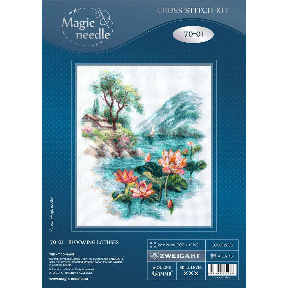 Blooming Lotuses 70-01 Counted Cross-Stitch Kit