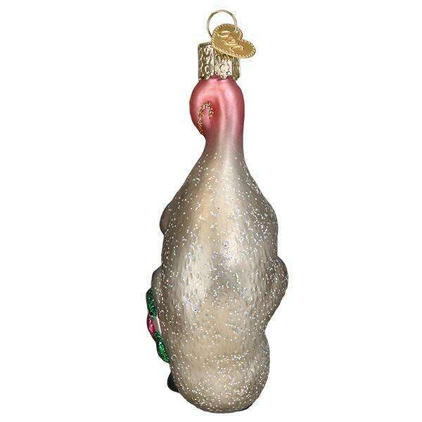 Old World Christmas Blossom Opossum Blown Glass Ornament