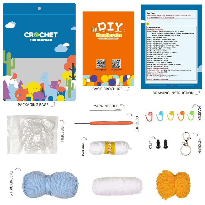 Blue Bird Amigurumi DIY Crochet Kit Wizardi F07N8-M57
