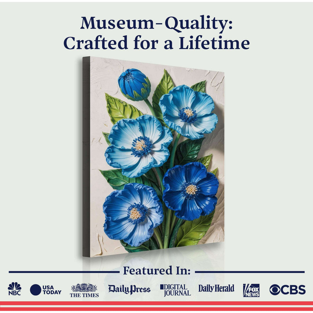 Blue Blossom Bouquet Wall Art
