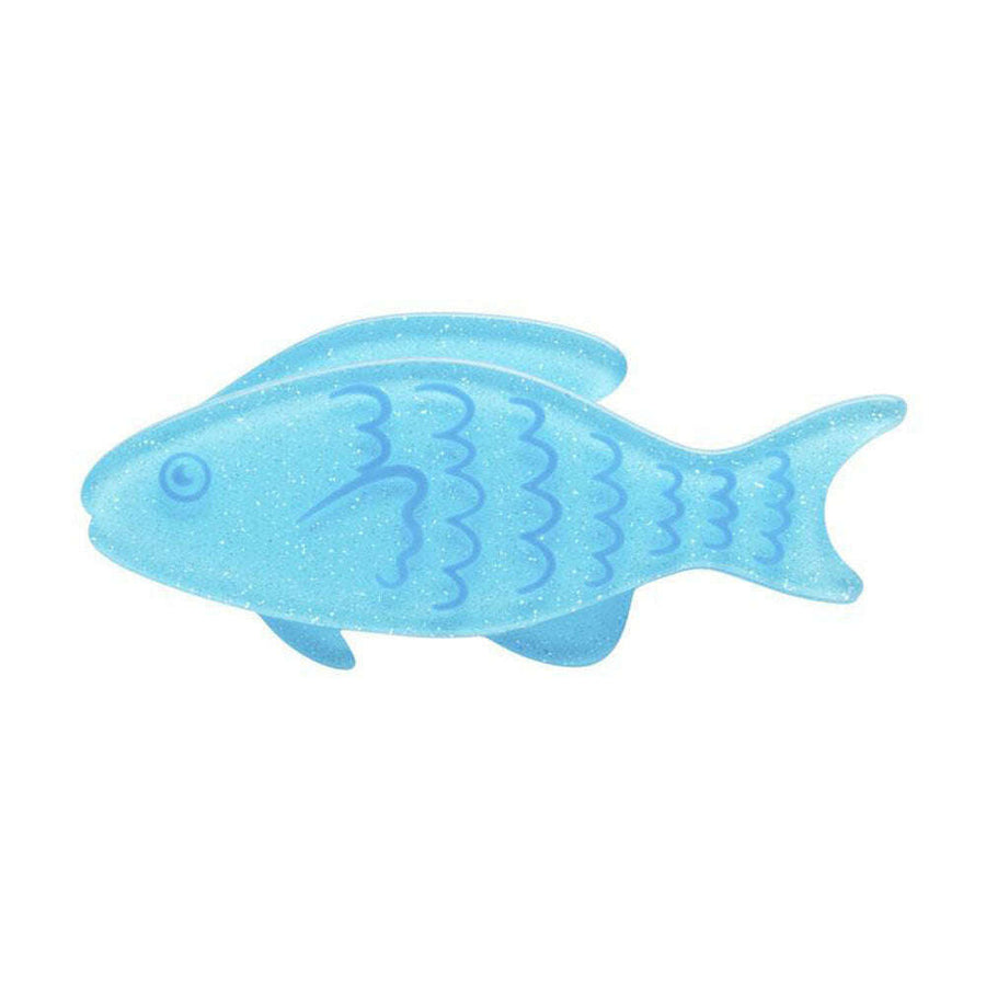Blue Fish Simplified Mini Brooch by Erstwilder 