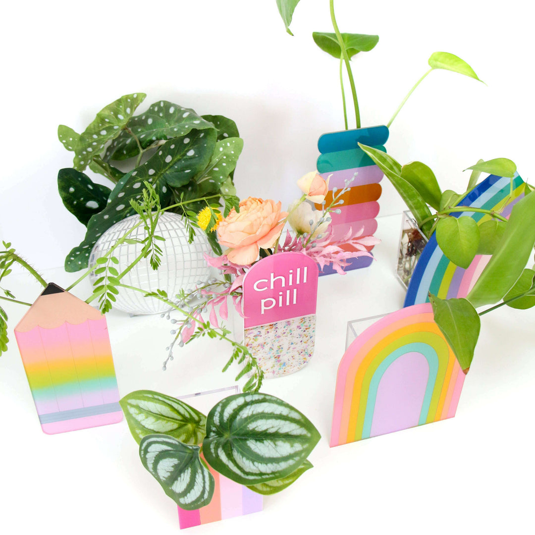 Blue Half Rainbow Arch Standing Propagation Planter