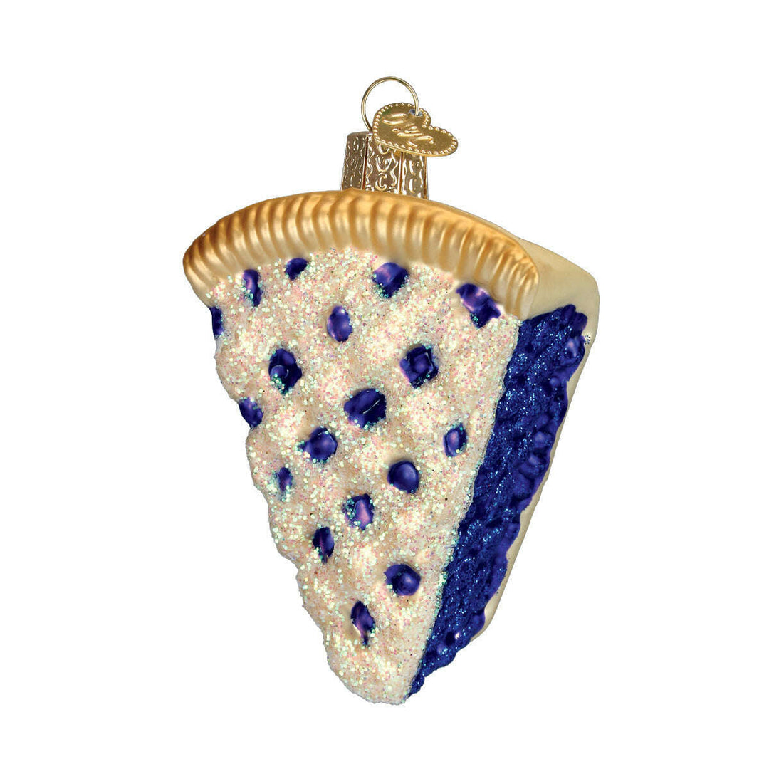 Old World Christmas Blueberry Pie Blown Glass Ornament