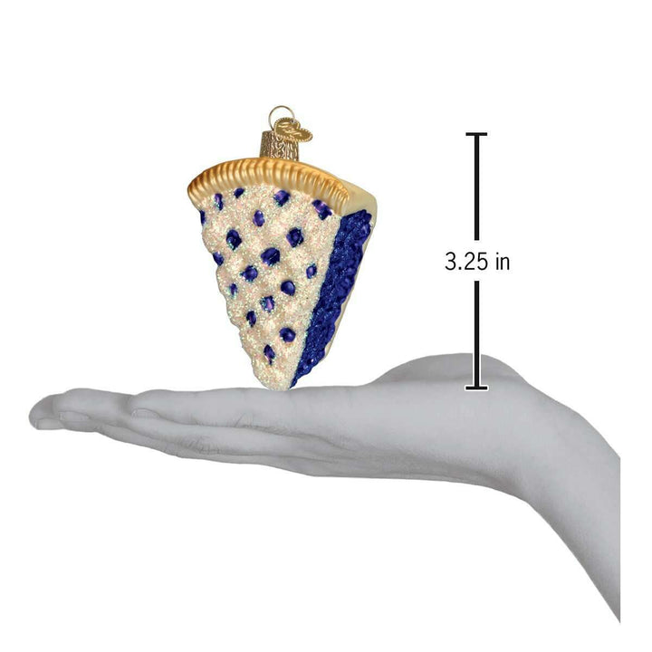Old World Christmas Blueberry Pie Blown Glass Ornament