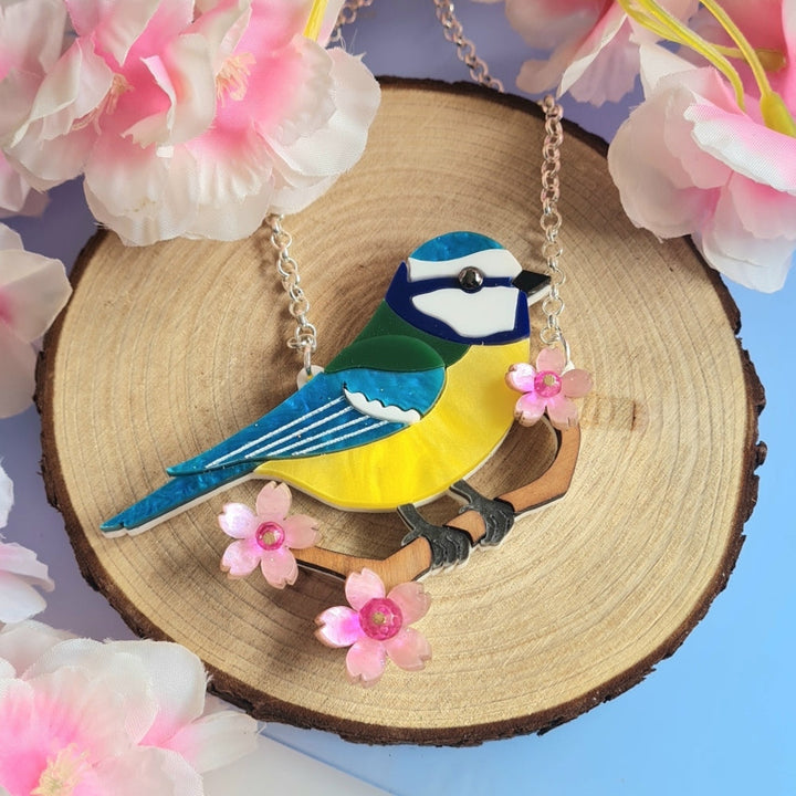 Bluetit Brooch or Necklace - Pre Order by Cherryloco Jewellery 5