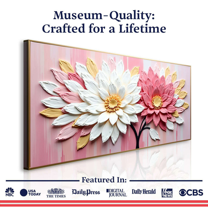 Blushing Blooms Pink Wall Art